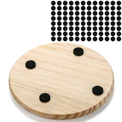 Dicunoy 24 PCS Unfinished Wood Coasters, 4 Inch Round Blank Wood Coaster for Crafts with 96 PCS Foam Knots for DIY Mosaic, Laser Cutting Engraving, Painted, Pyrography, Arts