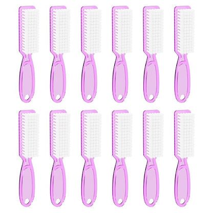 12 Pcs Handle Grip Cleaning Brushes, Hand Fingernail Nail Scrub Manicure Brush