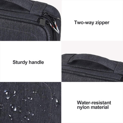 BUBM Electronic Organizer, Double Layer Travel Gadget Carry Bag for Cables, Plugs, Earphone, Flash Hard Drive and More--a Sleeve Pouch for iPad Mini(Medium, Black)