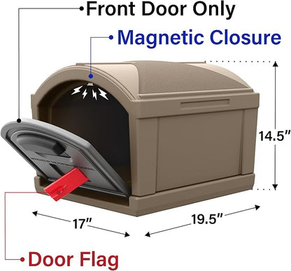 Simplay3 USPS T4 Extra Large Capacity XL Dig-Free Mailbox with Durable Double-Wall Construction, Weather-Resistant Design, and Easy No-Dig Installation, Driftwood, Made in the USA