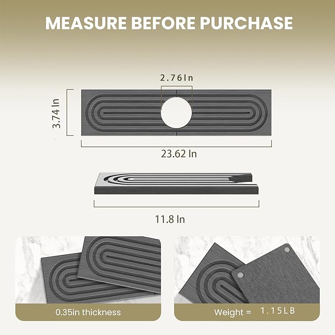 Stone Faucet Mat for Kitchen Sink
