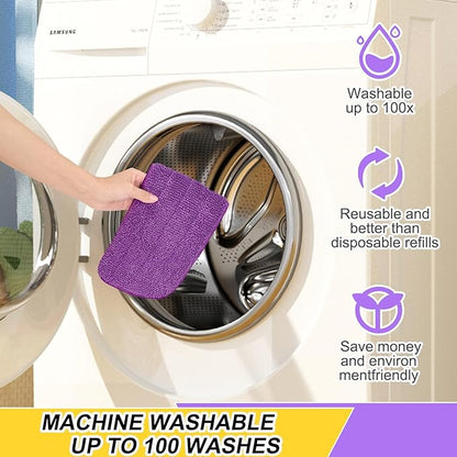 16.5 inch Reusable Mop Pads Microfiber Spray Mop Replacement Heads