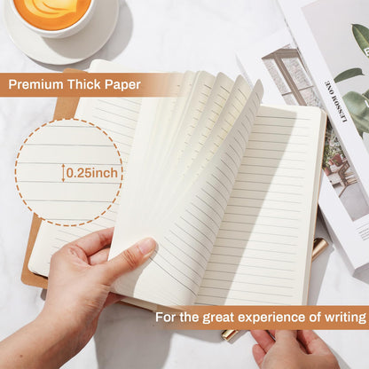 Zhanmai 10 Pack A5 Journal Refill 5.5 x 8.2'' Refillable Notebook Inserts A5 Paper Refill Kraft Travelers Journal Notebooks for Office School Writing Supplies, 100 Sheets/200 Pages(Ruled Lined)