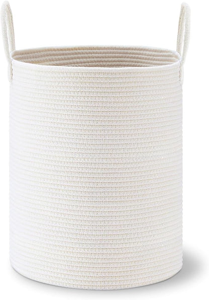VIPOSCO Large Laundry Hamper, Tall Woven Rope Storage Basket