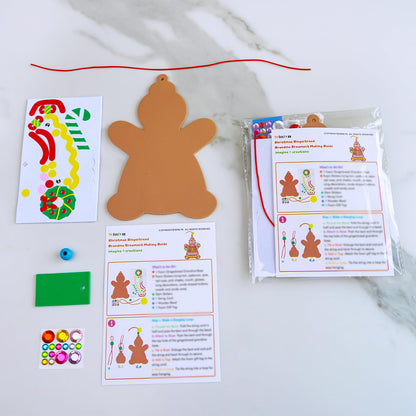Winlyn 24 Sets 12 Designs Christmas Craft Kits Winter Crafts DIY Gingerbread Man Xmas Tree Ornaments Decorations Festive Foam Stickers Arts and Crafts Kids Holiday Classroom Activities Party Favors