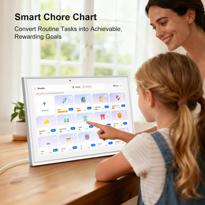 HOOCEN 15.6 Inch Smart Digital Calendar with FREE APP for Fridge & Wall Touch Screen, Magnetic Refrigerator Mount, Electronic Planner for Office Desk, Auto Sync Schedules, Family Chore Chart, White