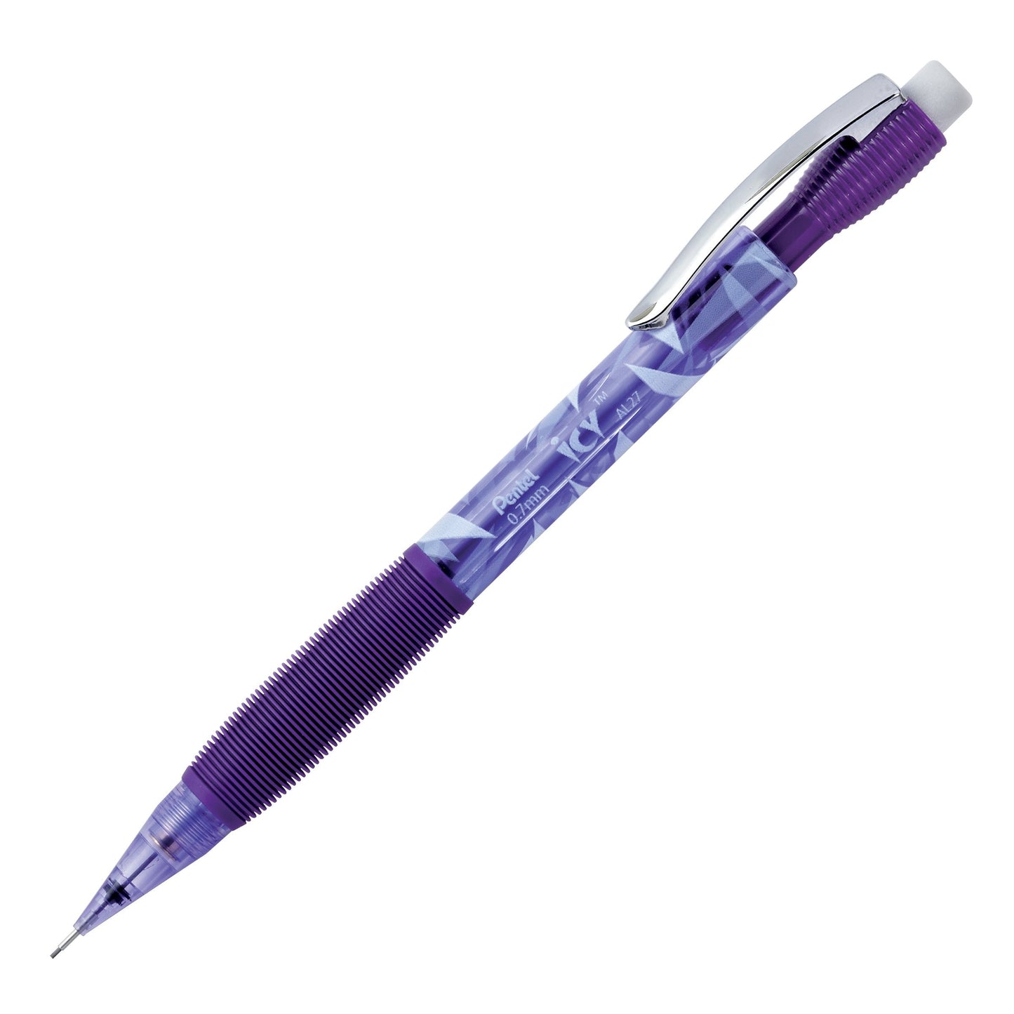 Pentel Icy Razzle-Dazzle Mechanical Pencil, (0.7mm), Assorted Barrels, Color May Vary, Pack of 12 (AL27RDBP12M)
