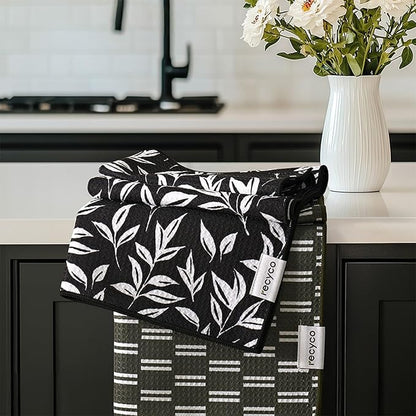 RECYCO Waffle Kitchen Towel Set of 2
