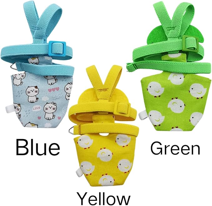 Adjustable Bird Diaper Harness Flight Suit Clothes with 80 Inch Flying Leash Rope for Parrots Conure Cockatiel (Yellow,Pigeon)