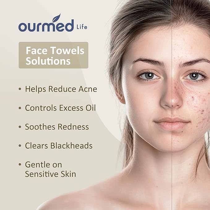 Ourmed Life Disposable Face Towel | 150 Count Lint-Free Biodegradable Clean