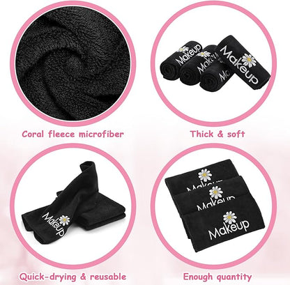 Shimeyao 20 Pack Makeup Towels Black Makeup Washcloths