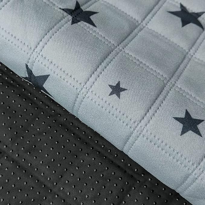 RIOUSSI Washable Pee Pads for Dogs, Reusable, Absorbent, Leakproof, Non Slip Pet Puppy Pads for Potty Training. Gray Stars, 36x72 Inch(2pack)