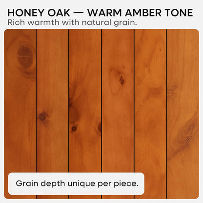 Homeforia Floating 60 inch Oak Shelves, High End Solid Real Wood 60inch Floating Shelf for Wall Mounted, Honey Oak Wooden 60in Large Floating Shelves, Heavy Duty Bracket, 60 X 6.5 X 1.75 in, Set of 2