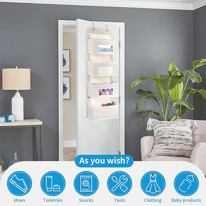 MAX Houser 4-Shelf Over The Door Hanging Organizer