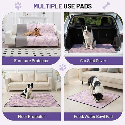 Washable Dog Pee Pads - Absorbent Reusable Puppy Training Pads, Waterproof Leak - Proof & Non - Slip for Crate Whelping Potty Training 24x48 (Pack of 2)
