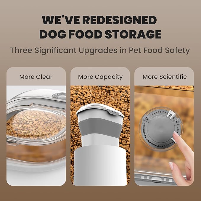 32-35 Lbs Dog Food Storage Container, Collapsible Dog Food Container