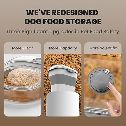 32-35 Lbs Dog Food Storage Container, Collapsible Dog Food Container