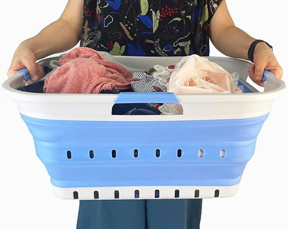SAMMART 42L Collapsible Plastic Laundry Basket