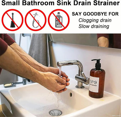 1.0" Small Drain Strainer, Sink Drain Hair Catcher, Bathroom Sink Drain Strainer