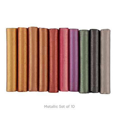 Soho Urban Artist Soft Pastels Set of 10 Iridescent Metallic Colors, Vibrant Pastel Sticks for Art, Drawing, Blending, Layering, Shading