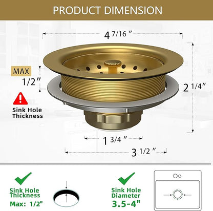 Kitchen Sink Drain Gold Sink Drain Strainer