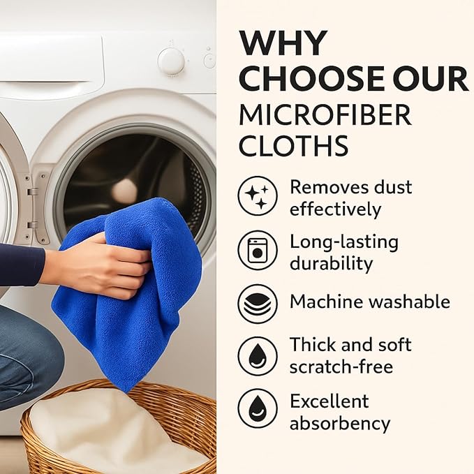 8 Pcs Extra Large Microfiber Cleaning Cloths – 30x20 in Mop Towels