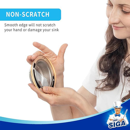 MR.SIGA Kitchen Sink Strainer, Stainless Steel Sink Drain Strainer, Dishwasher