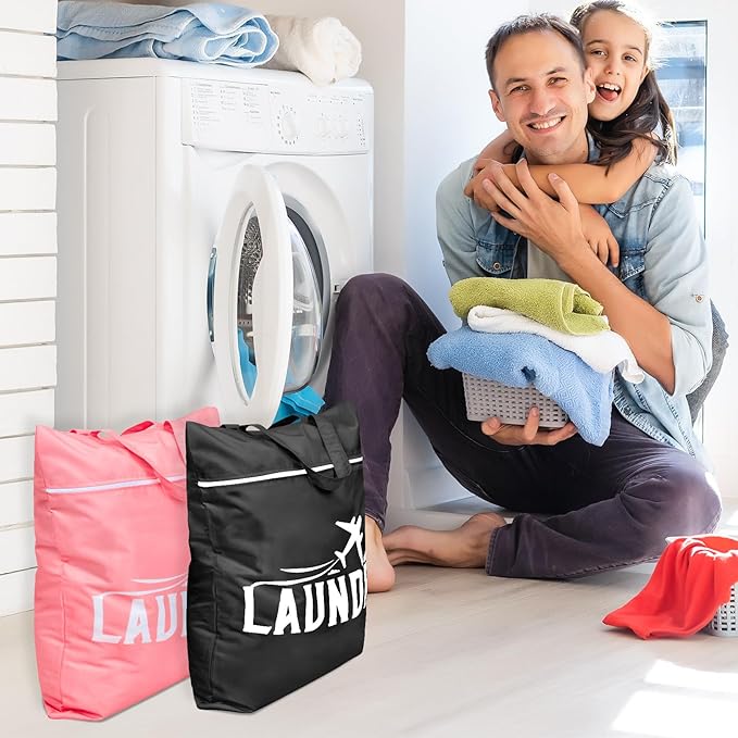 Fiodrimy 2 Pcs Large Travel Laundry Bags
