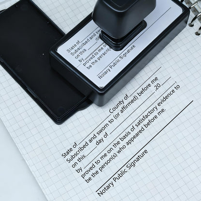 Notary Stamps,Self-Inking Notary Jurat Stamp, Acknowledgement Notary Seals for Public Supplies and Office Use,Notary Supplies That are Easy to Store