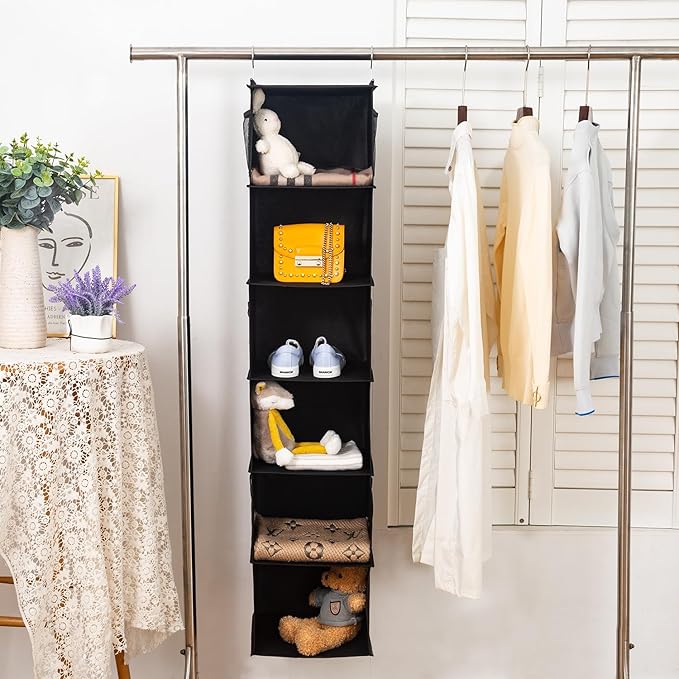 6 Shelves Hanging Closet Organizer, 2 Pack Hanging Storage