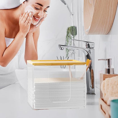 VITVITI Disposable Face Towel Holder Box, Acrylic Facial Towel Container