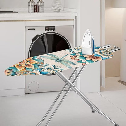Boho Floral Dragonfly Ironing Board Cover 15x54 Inches, Standard Size Ironing