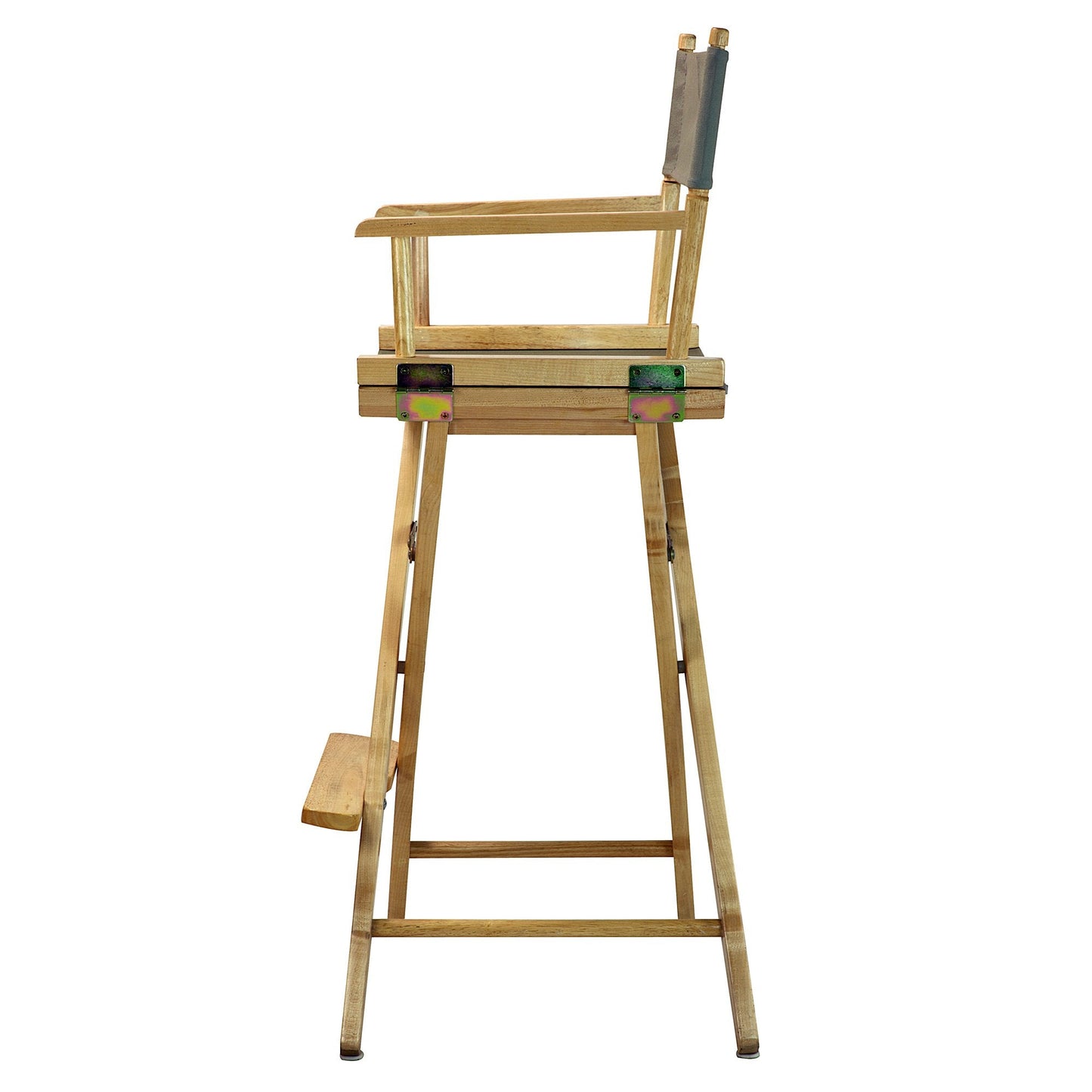 Casual Home 30" Director's Chair Natural Frame-with Grey Canvas, Bar Height