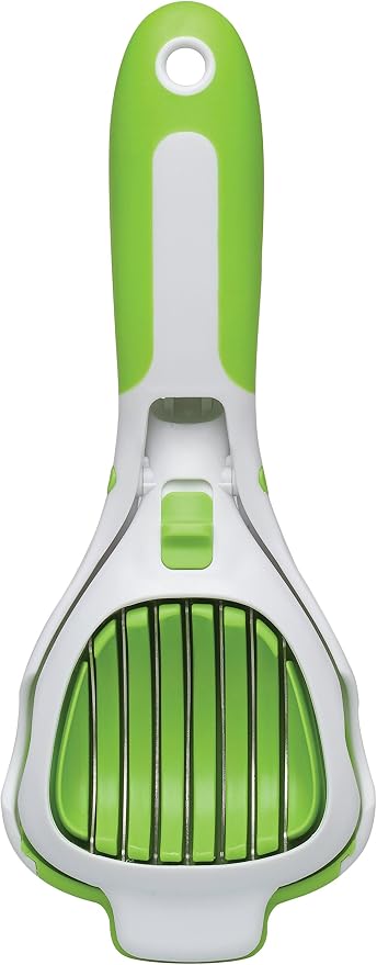 HIC Kitchen Handy Dandy Slicer For Eggs, Fruit, Mushrooms, Stainless Steel Blades, Non-Slip Grip, Spring-Loaded Action