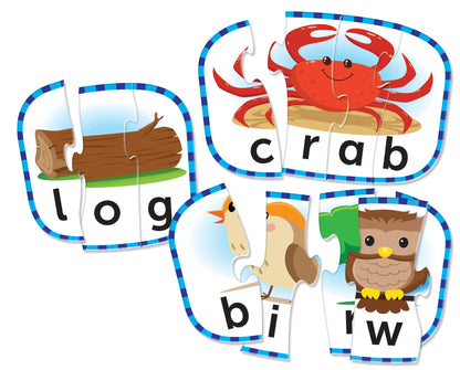 Learning Resources Spelling Puzzle Cards, Kindergarten Readiness, Self Correcting Puzzles, Ages 4+