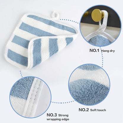 SINLAND Microfiber Facial Cloths Fast Drying Washcloth 8inch x 8inch Absorbent