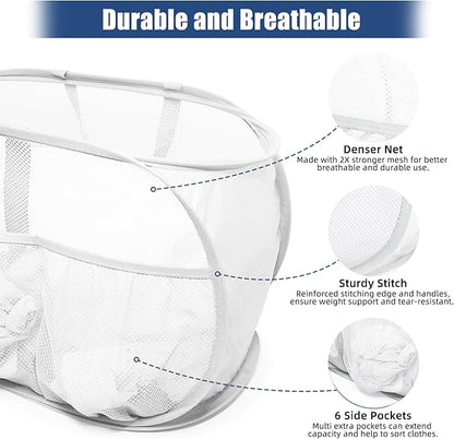 Collapsible Laundry Baskets, Upgrade Pop Up Laundry Hamper