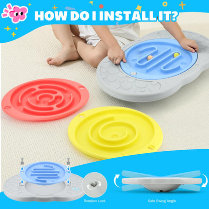 Maze Balance Board for Kids Toddlers Wobble Board for Core Balance Training