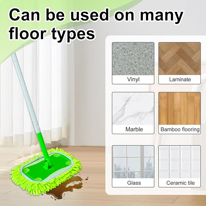 Reusable Mop Pads for Swiffer, Wet Dry Sweeping Mop Pad for Swiffer Sweeper Mop