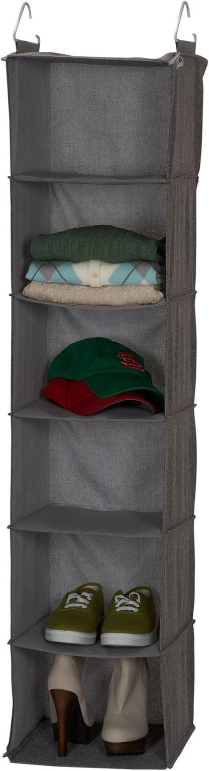 Household Essentials 6-Shelf Linen Hanging Closet Organizer