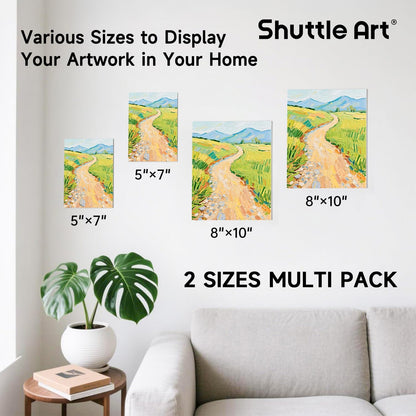 Shuttle Art 36 Pack Canvas for Painting, 5x7 & 8x10 Inch(18 of Each), Primed, 100% Cotton Blank Canvas Boards for Painting, Ideal Art Supplies for Kids Adults Artists Acrylic Oil Painting