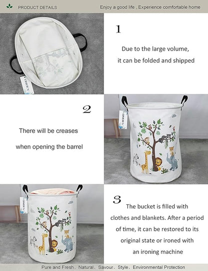 Round waterproof laundry basket, foldable storage basket, laundry Hampers