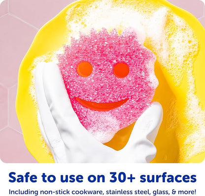 Scrub Daddy Scrub Mommy Kitchen Sponges for Dishes & Wiping Spills - Dual-Sided Dish Scrubber Sponge for Cleaning - Multi-Colored Bulk Pack - Stain & Odor Resistant (5 Count)
