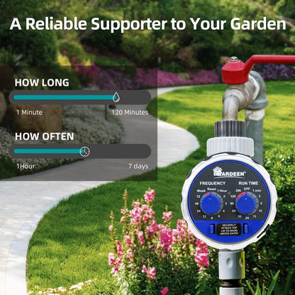 Yardeen Water Timer Electronic Hose Sprinkler Garden Irrigation Controller Two Dial,No Water Pressure Required