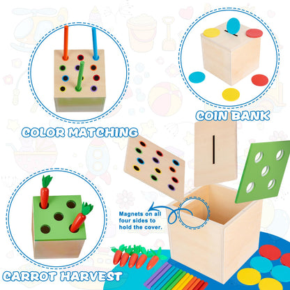 Adena Montessori 10 in 1 Wooden Play Kit 13-15 Months