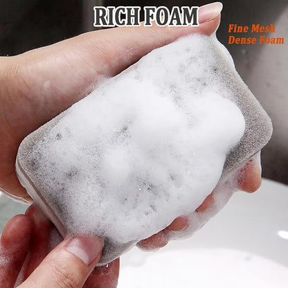 Taeku Natural Kitchen Sponge, 6 Pack Heavy Duty Scrub Cellulose Sponge Premium Multifunction Eco Friendly Cleaning Sponges for Dishes (Grey)