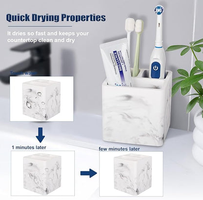 Diatomite Toothbrush Holders for Bathrooms, Electric Toothbrush and Toothpaste