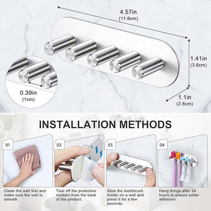 Electric Toothbrush Head Holder, Toothbrush Holders Wall Mounted, Adhesive