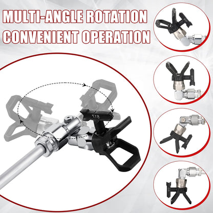 5 Pcs Airless Sprayer Gun Hose Kit Airless Paint Spray Gun High Pressure 3600 Psi 517 Tip Swivel Joint with Nozzle Guard Tips and 10 Inch Extension Rod for Machine Paint