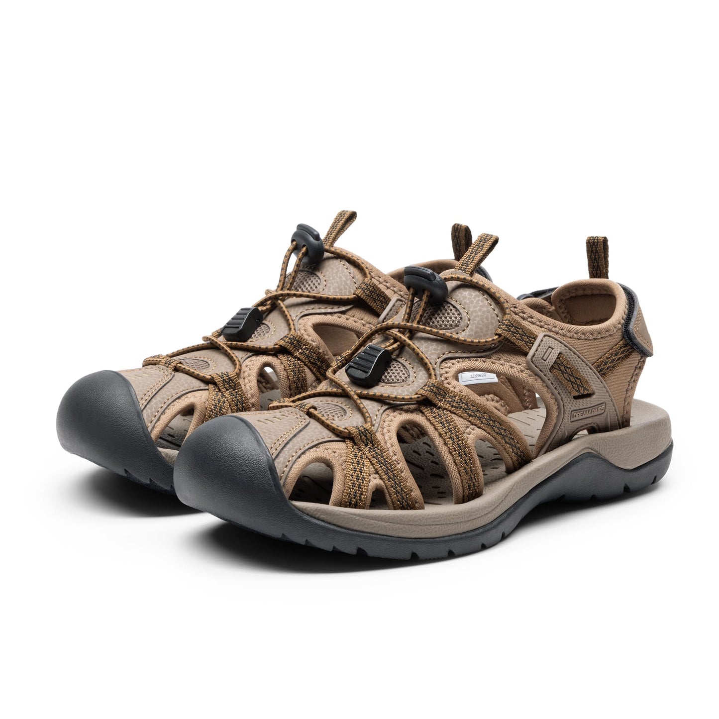 DREAM PAIRS Women's Hiking Sandals Adventurous Summer Sports Shoes Outdoor,Size 8,Khaki,DWUMST2502